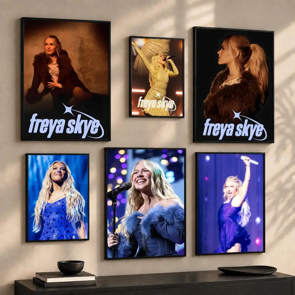 British Pop Singer F-Freya S-Skye Painting Calligraphy Canvas Poster Wall Art Prints for Living Room Bedroom Home Decor Gift
