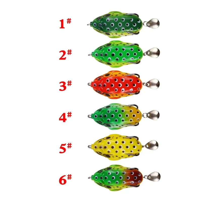 8cm 13g Poisonous Toad Soft Bait Thunder Frog Fake Bait Double Hook Rotating Sequins Simulation Fake Bait Hard Bait Fishing Gear