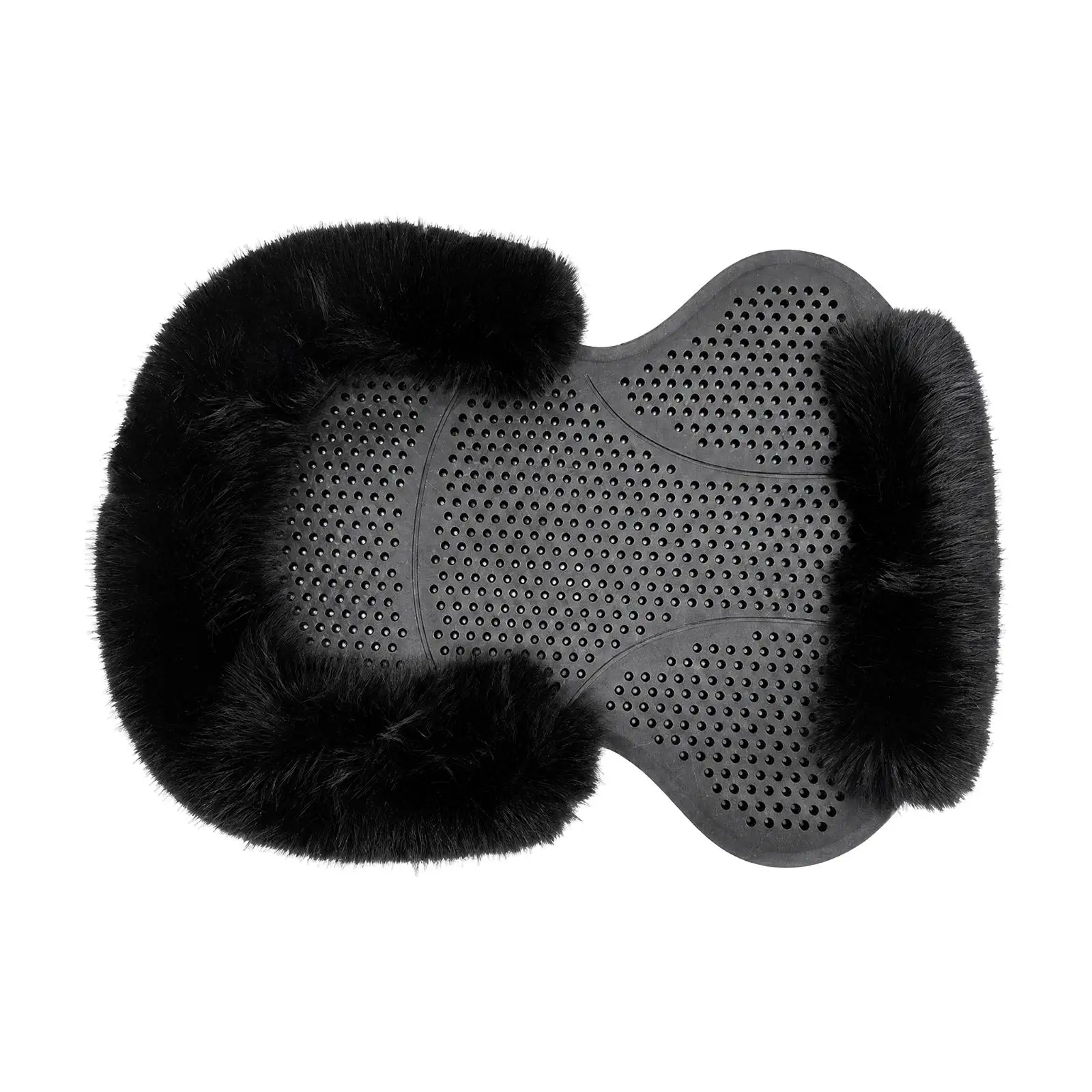 Horse Riding Saddle Pad with Silicone Plush Padding Breathable Mesh Anti Slip Design Fleece Trimmed for Equestrian Comfort