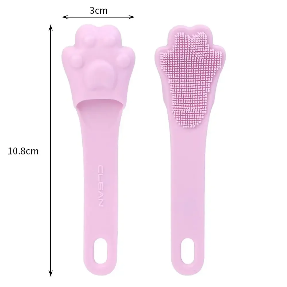 Soft Silicone Nose Brush Cat Claw Shape Nose Pore Facial Pore Cleaner Blackhead Cleaning Tool Face Washing Brush