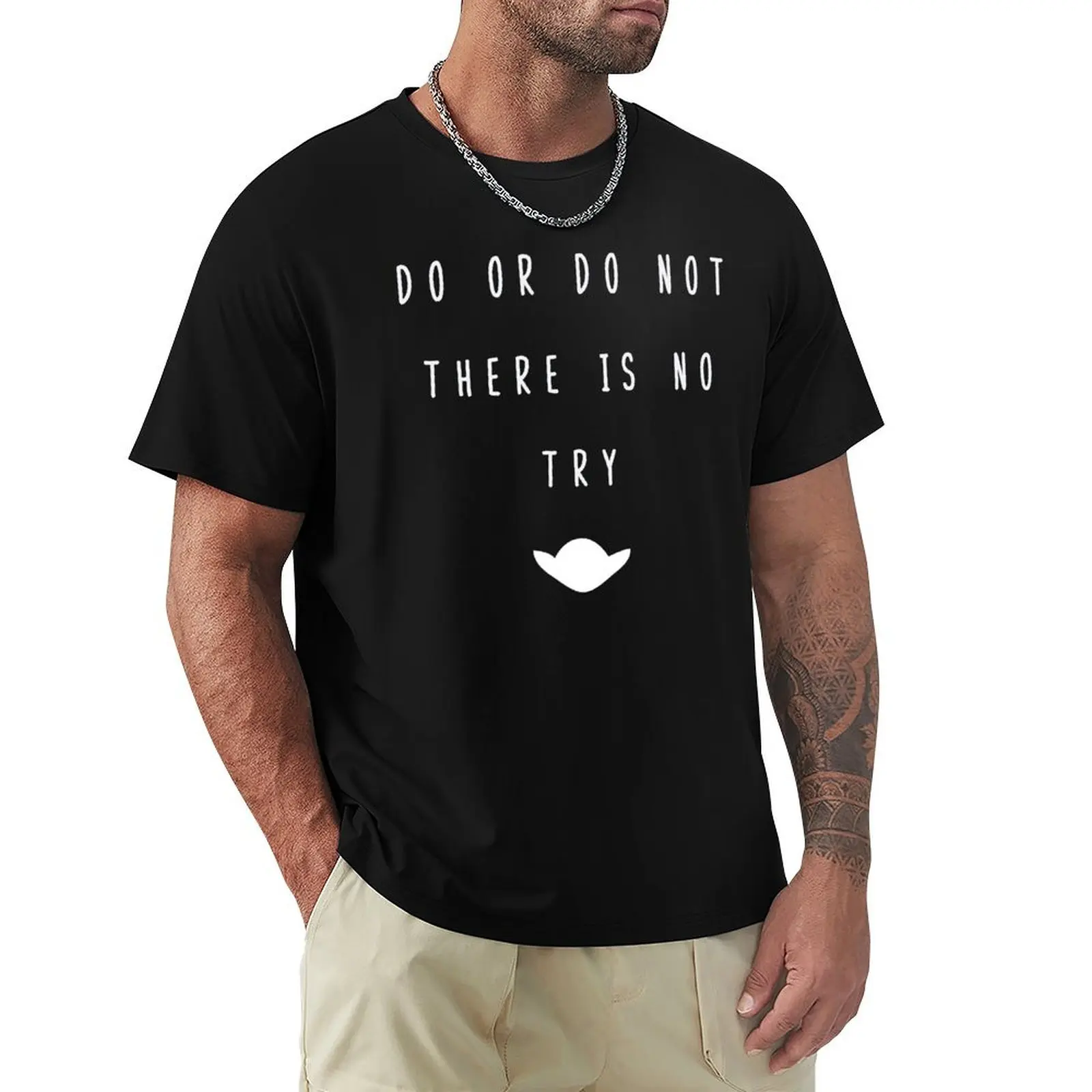 

Do Or Do Not T-Shirt Work Short Sleeve Cotton Top