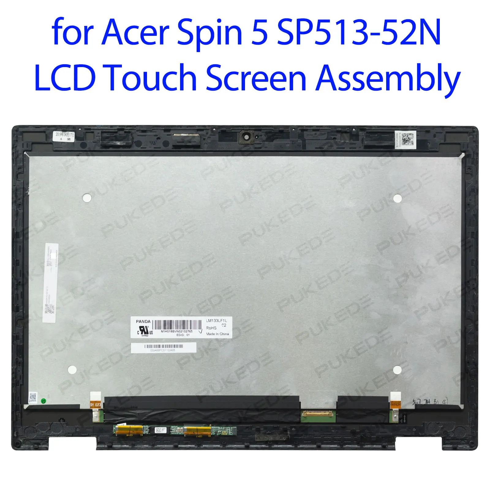 

13.3"inch Laptop LM133LF1L02 LCD Screen Display Touch Glass Digitizer Assembly For Acer Spin 5 SP513-52 SP513-52N N17W2