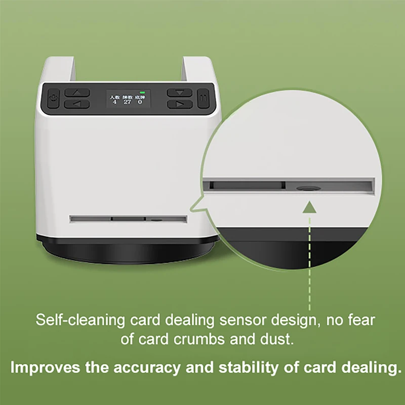 تاجر البطاقات الأوتوماتيكي القابل لإعادة الشحن، أداة توزيع أوراق اللعب، جهاز البوكر الكهربائي لألعاب الحفلات والتخييم #6