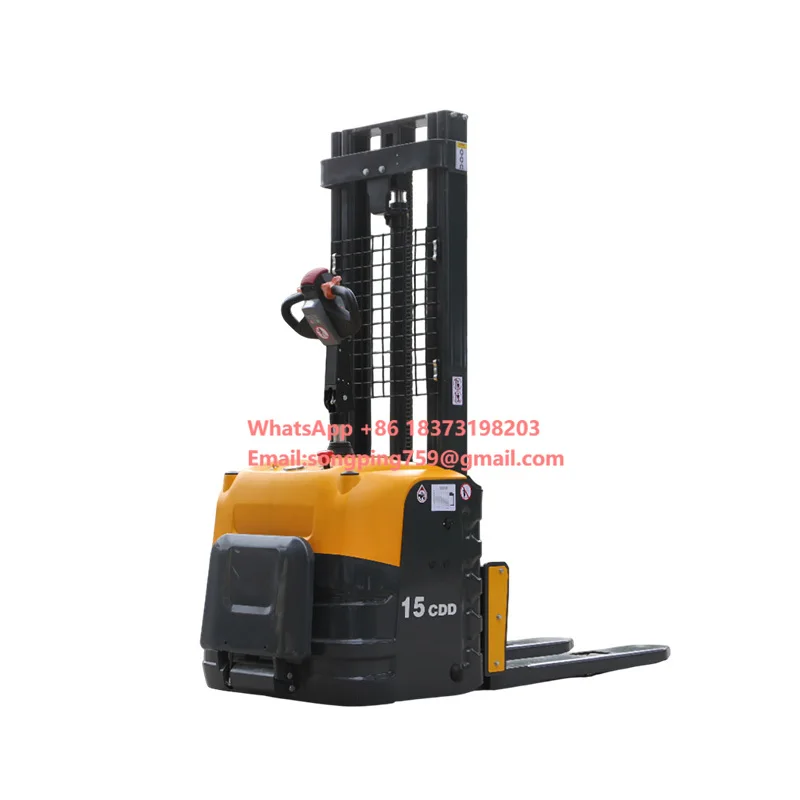 

Direct Sale Electric Stacker Mini Full Pallet 1.5t 3300lbs 3.0m 3.5m 4.0m Fork Lift for Restaurant Industries New Condition