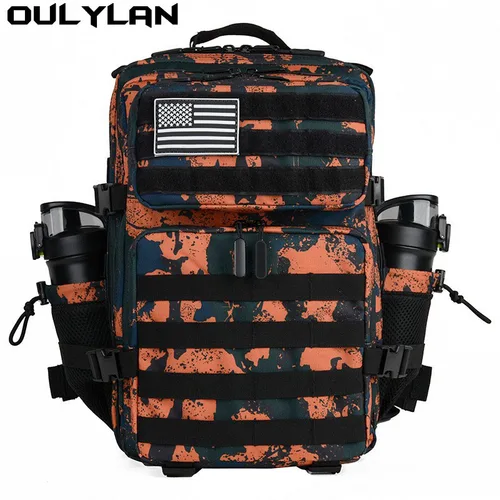 Mochila táctica Oulylan 25L/35L/45L para hombres y mujeres, impermeable, para atleta, gimnasio, bolsa al aire libre, mochila de viaje para senderismo con portabotellas