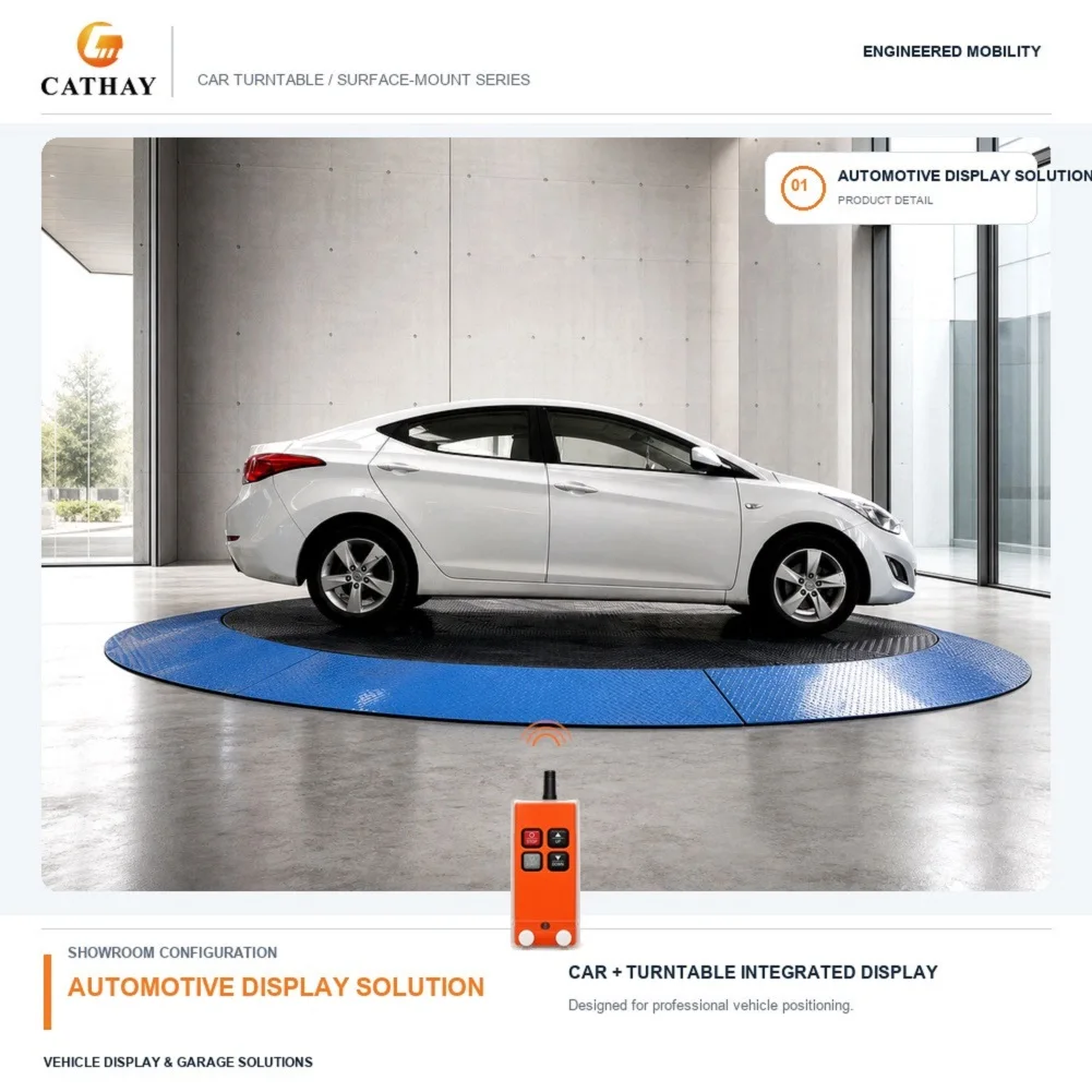3t 5m High Load Rotating Car Vehicle Driveway Truck Turntable With Ce