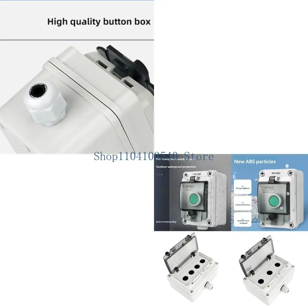 02DC Electrical Control Box Housing with Outdoor Waterproof Design for Button Mounting and Wiring Cover Applications