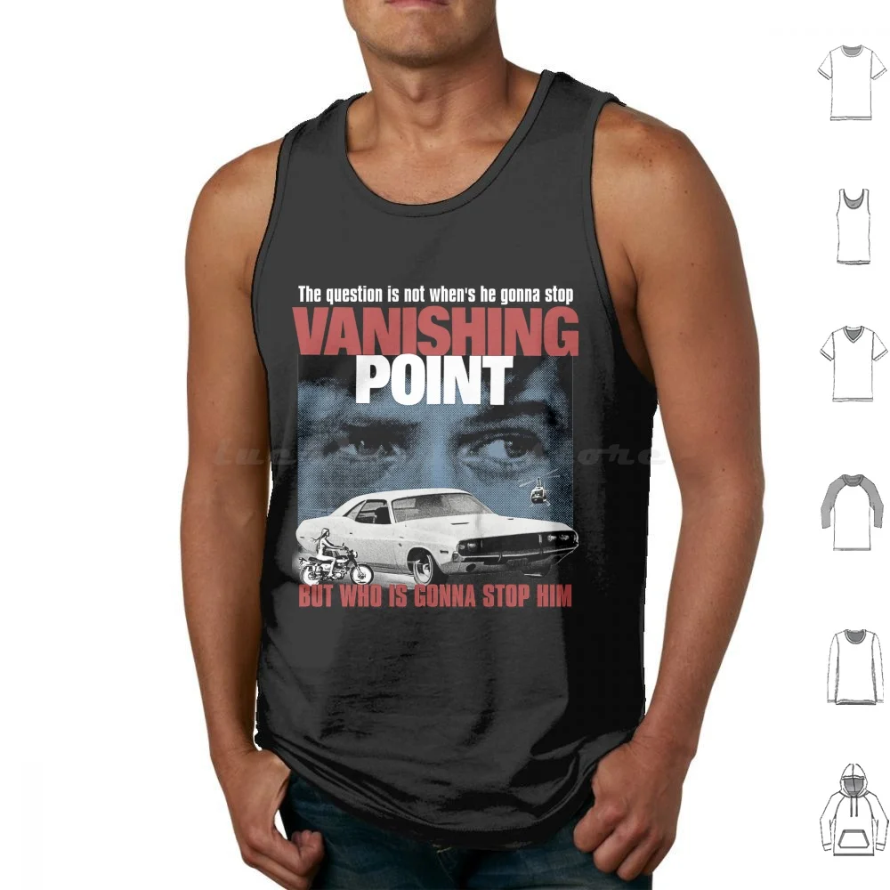 Vanishing Point Tank Tops Print Cotton Canishing Point Kowalski Challenger Eleanor Muscle Cars Movie Classic Film Retro