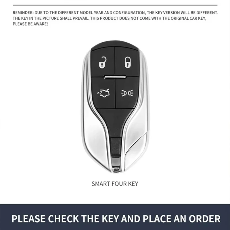 For Maserati Levante Ghibli Quattroporte GT Granturism GranCabrio Keyless Car Key Case Leather Cover Shell Car Accessories