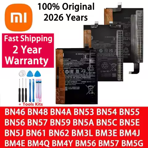 Original Battery For Xiaomi POCO Redmi Note Mi M2 F3 X3 3 M3 10 10S 10X 11 11i 11T 12 12T K40 X4 M4 X5 7 8 8T 9 9T 9S 5G GT Pro