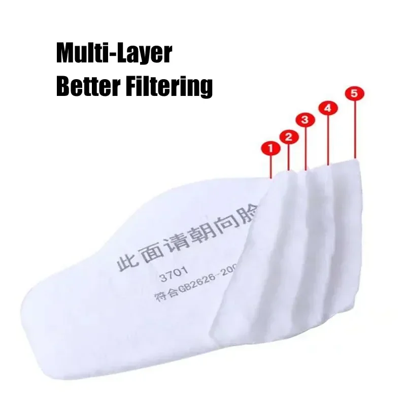 3701 Particle Cotton Filter For 3M 3200/HF52 Gas respirator Dust Mask Painting Spraying Polishing Grinding Mining Carpenter