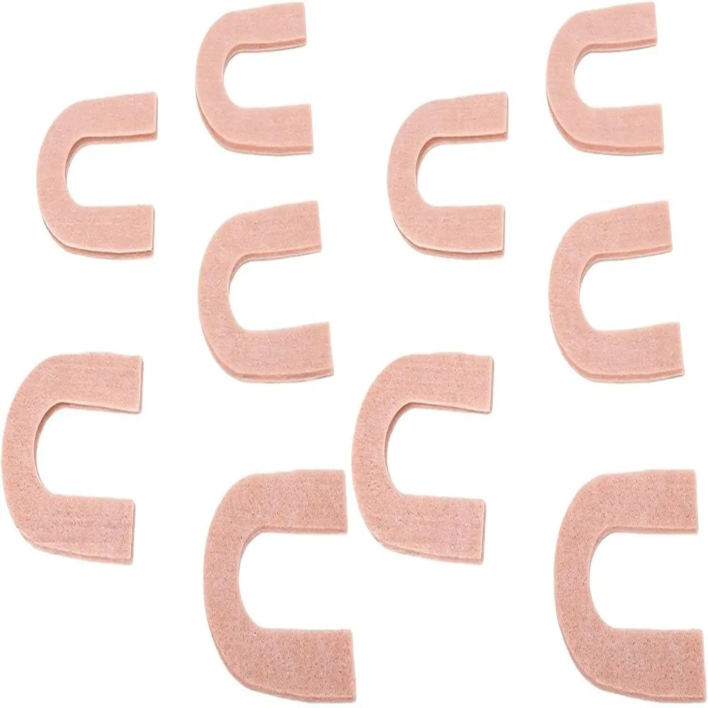 12pcs Comfortable U Shaped Non-Slip Heel Pads Horseshoe Shape Pressure Relief Heel Grips Inserts Felt Heel Pads For Men Women
