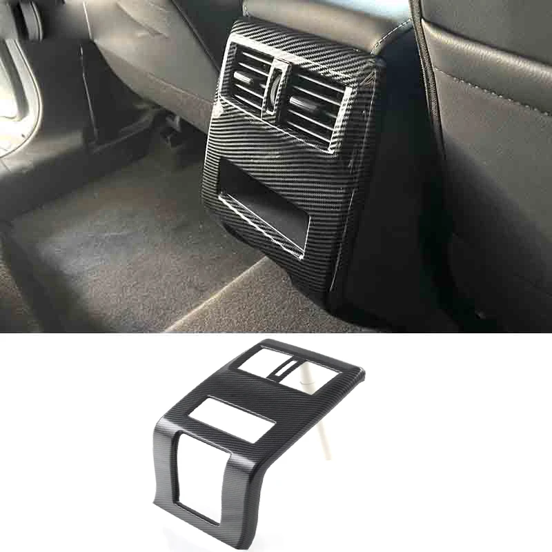 

For Mitsubishi outlander 2022 2023 ABS Carbon Fiber Black Color Rear Air Condition Outlet Vent Cover Trim Sticker Accessories