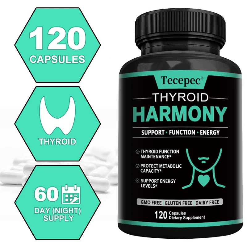 

Thyroid Capsules for Men and Women - Boost Metabolism and Support Energy Levels - Vegetarian, Non GMO