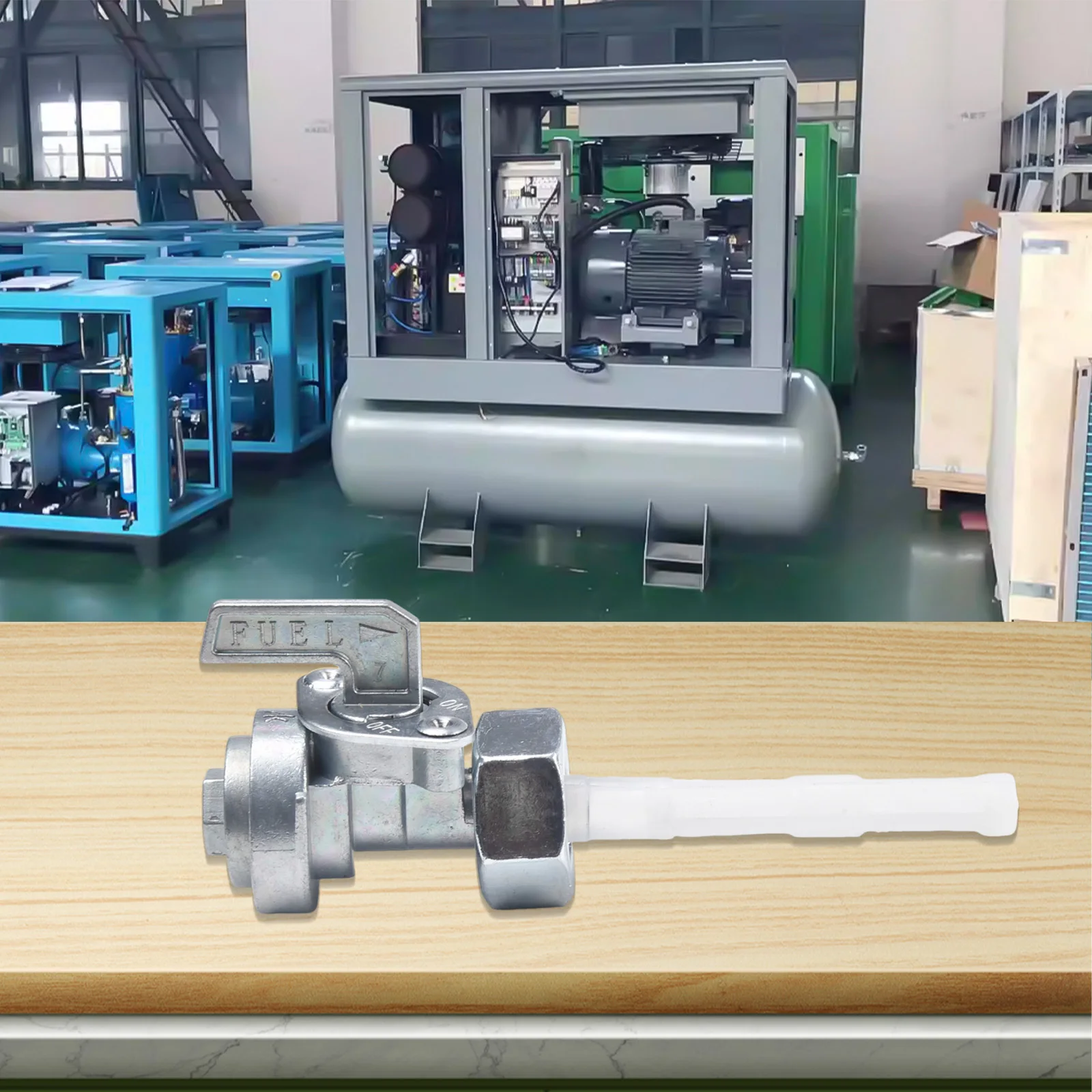 For Generators Fuel Valve Fuel Tank Switch Air Compressors Generator Petcock Switch Tank 22mm Hex Nut Assembly