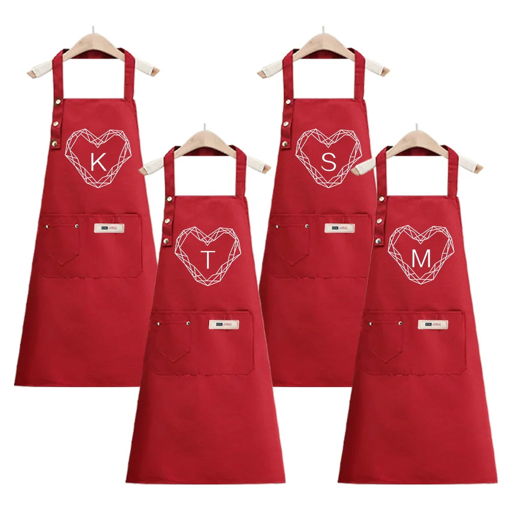 

Practical Apron with Adjustable Shoulder Straps Large Tool Pockets Unisex Wear-resistant and Easy-to-clean Fabric