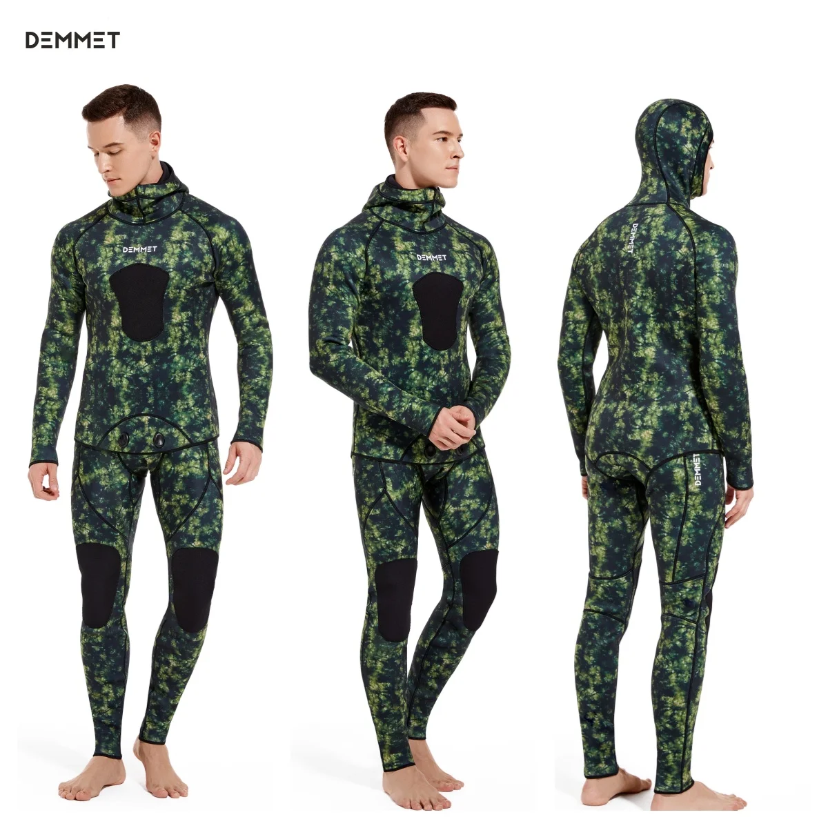 HOT Wetsuits Men Spearfishing Suit Diving 3mm Green Wetsuit CRSC Wet Neoprene Camouflage TOP Pants Sold Separately 100KG