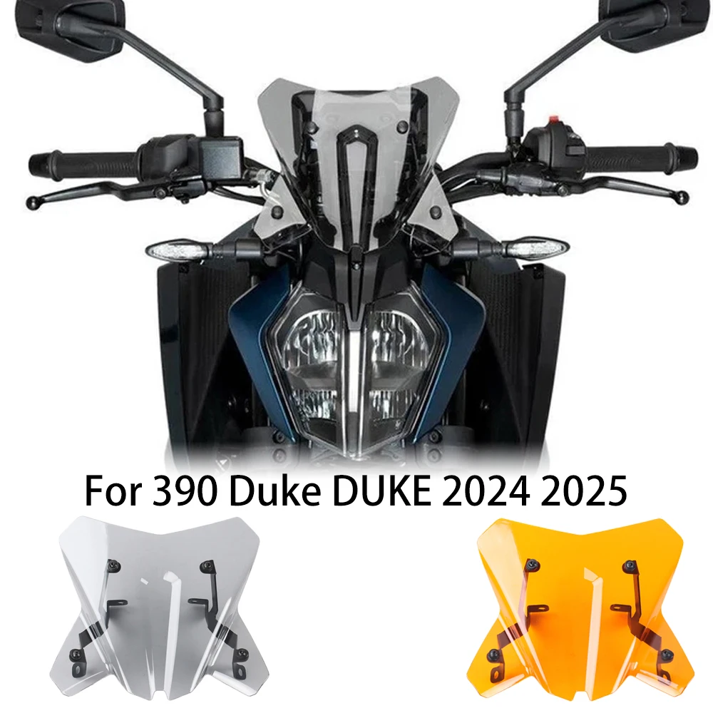 

NEW 390 Duke 2024 2025 Sport Windscreen Front Wind Deflector Fairing Kit Motorcycle Accessories Orange Gray