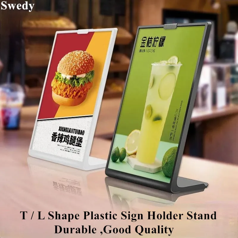 A6 10x15cm T / L Plastic Acrylic Sign Holder Stand Poster Ad Frames Table Menu Card Sign Display Stand Brochure Holder Board