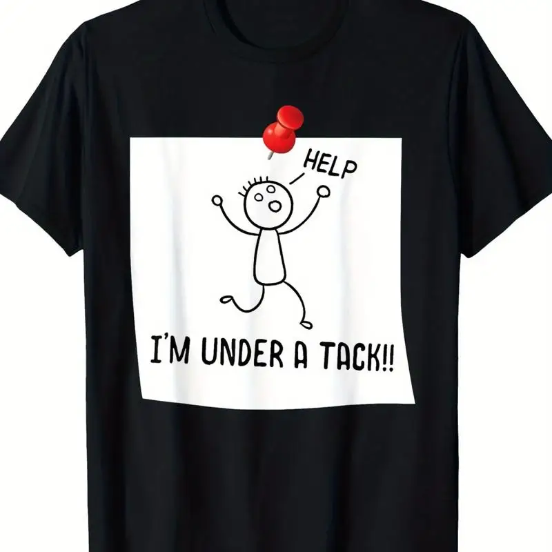 Men's Extra Large Help I'm Under a Tack T Shirt 100 Cotton Breat ò