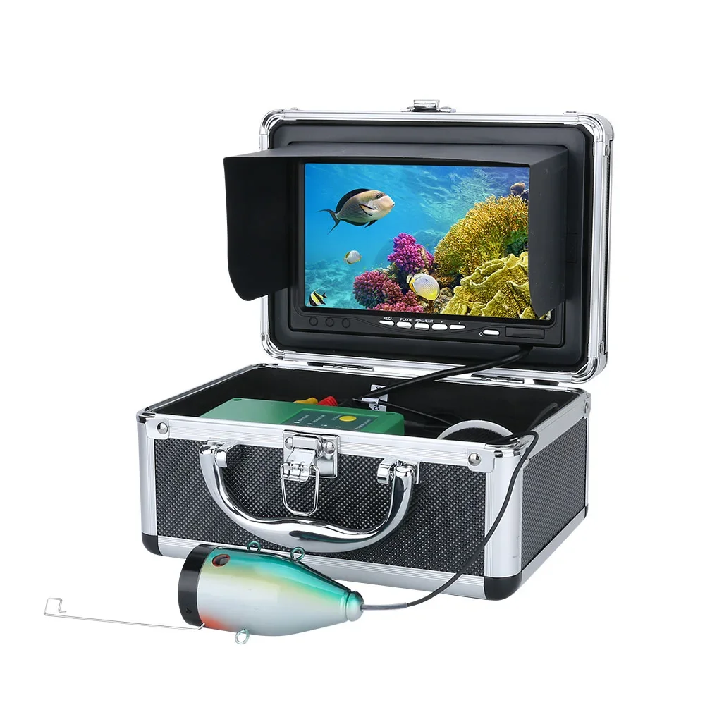 

7inch Fish Finder Underwater Fishing Camera 15pcs White LEDs+15pcs Infrared Lamp 1080P 30M Camera For Ice Fishing