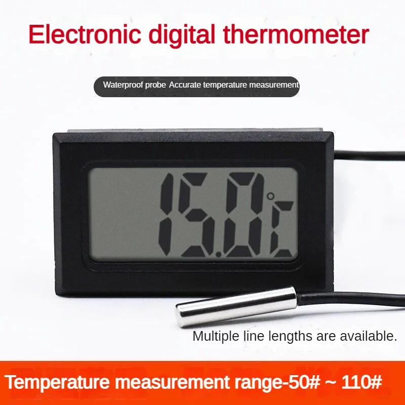 

FY-10 Mini LCD Digital Thermometer Aquarium Car Water Bath Temperature Tester Detector Monitor Embedded Temperature Sensor 1M