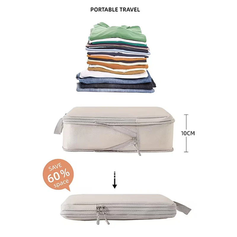 Набор компрессионных упаковочных кубиков, водонепроницаемая одежда, органайзер, сумка, чемодан, компрессионная дорожная сумка, набор, органайзер для нижнего белья для багажа