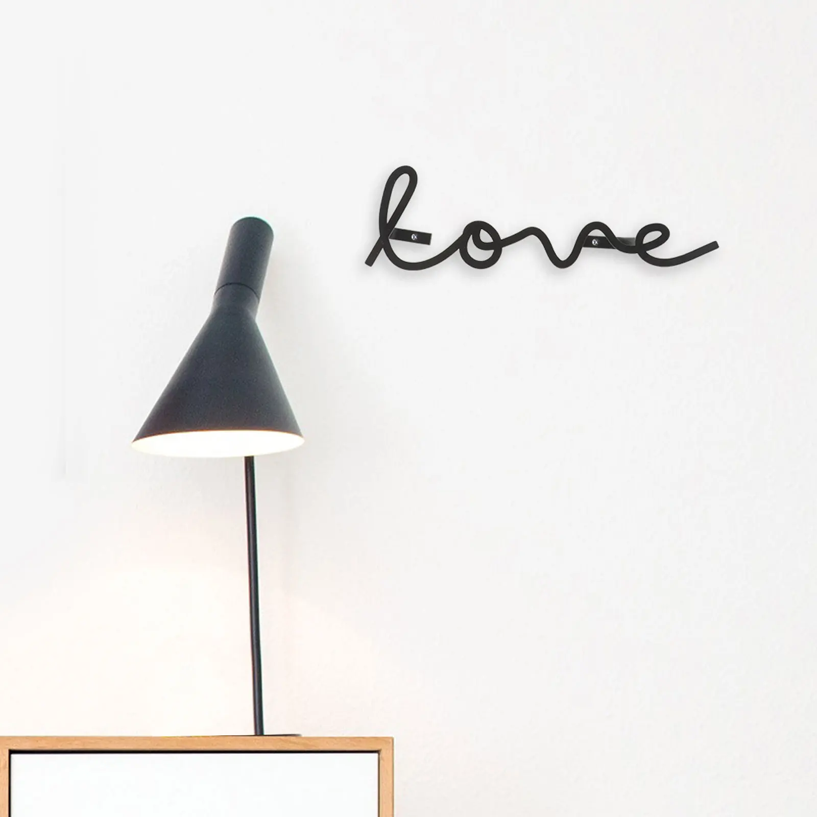 

1pc Iron Art Decoration Letter Wall Decor Word Sculpture Pendant Home Accent Bedroom Living Room Kids Room Craftsmanship