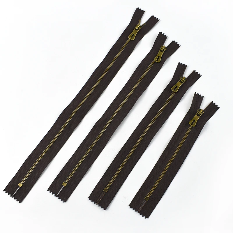

2-10Pcs Meetee 3# Bronze Metal Zippers 15-30cm Close-End Zips Sewing Jeans Bag Pocket Closure Zipper Repair Kits DIY Accessories