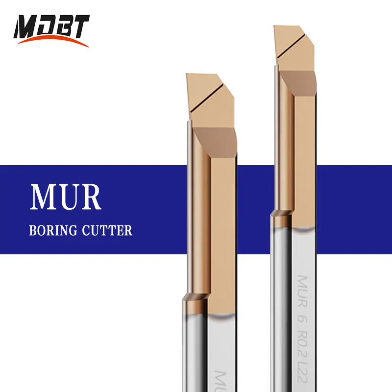 

MUR Boring Tool Small Hole Turning Lathe Tools Bar Thread Tungsten Carbide Alloy Cutter For Steel Iron MUR 6 R0.1 L22