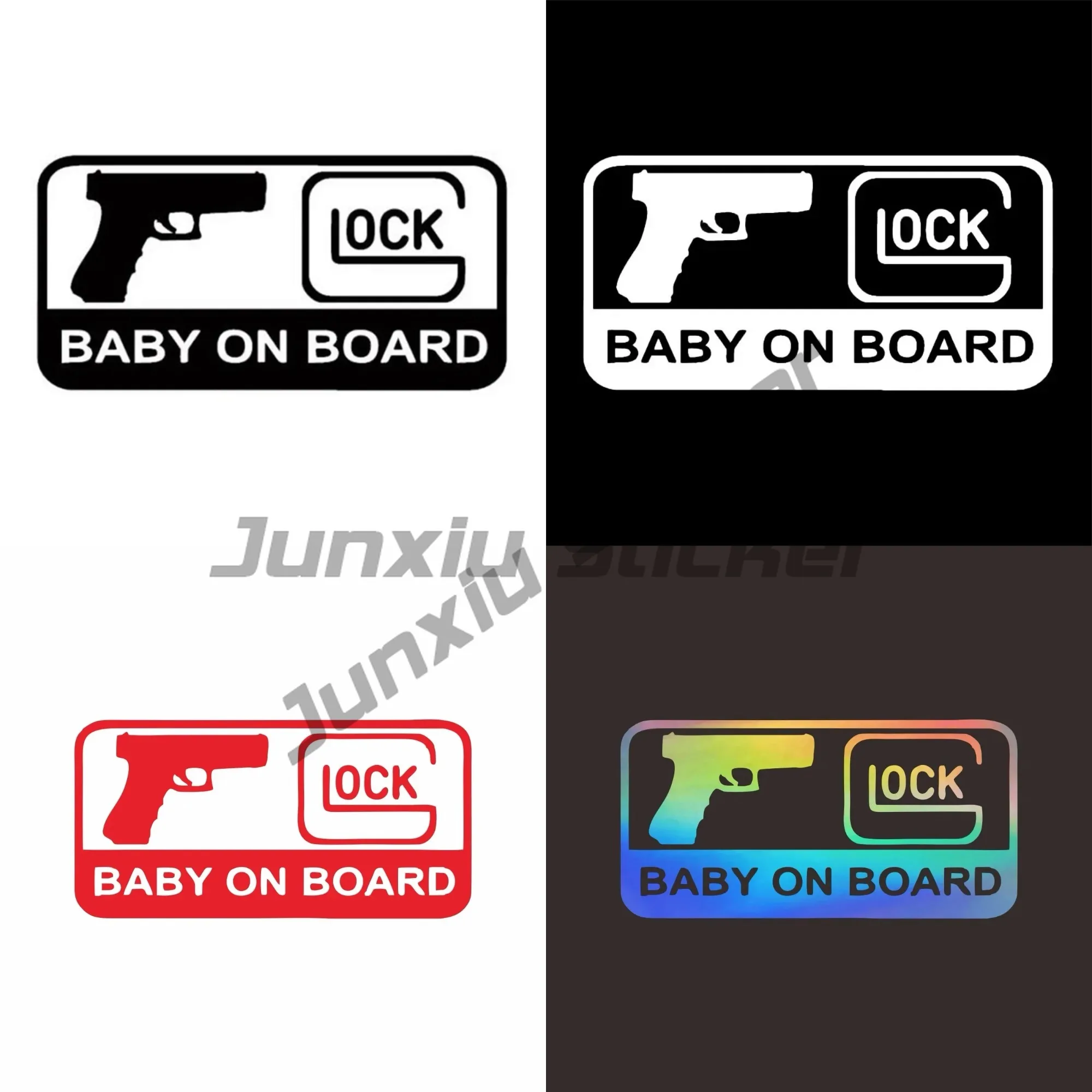 

New Design BABY ON BOARD Pistol Decorative Vinyl Decal Car Sticker Car Styling Sticker