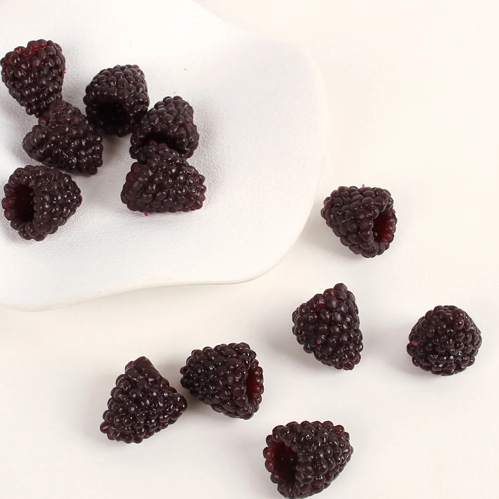 

20pcs Simulation Raspberry Fruit Model Artificial Decorative Red Plastic Toy Kids Montessori Education Props Safe Non Fading
