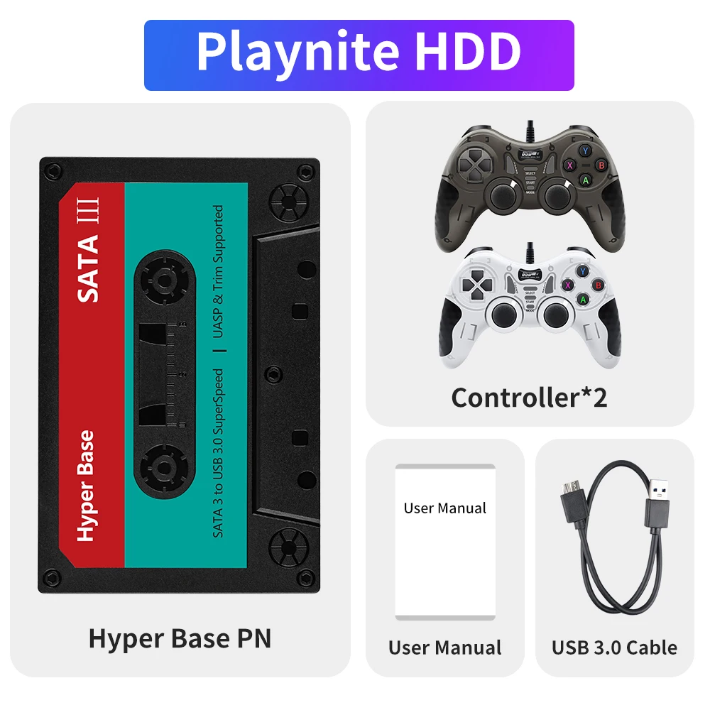 2T Portable External Game HDD Playnite System with AAA Games for PS2/PS3/PS4/XBOX/WiiU/Wii/MAME/PS1/PSP/SS For Win8.1 and Above image 3