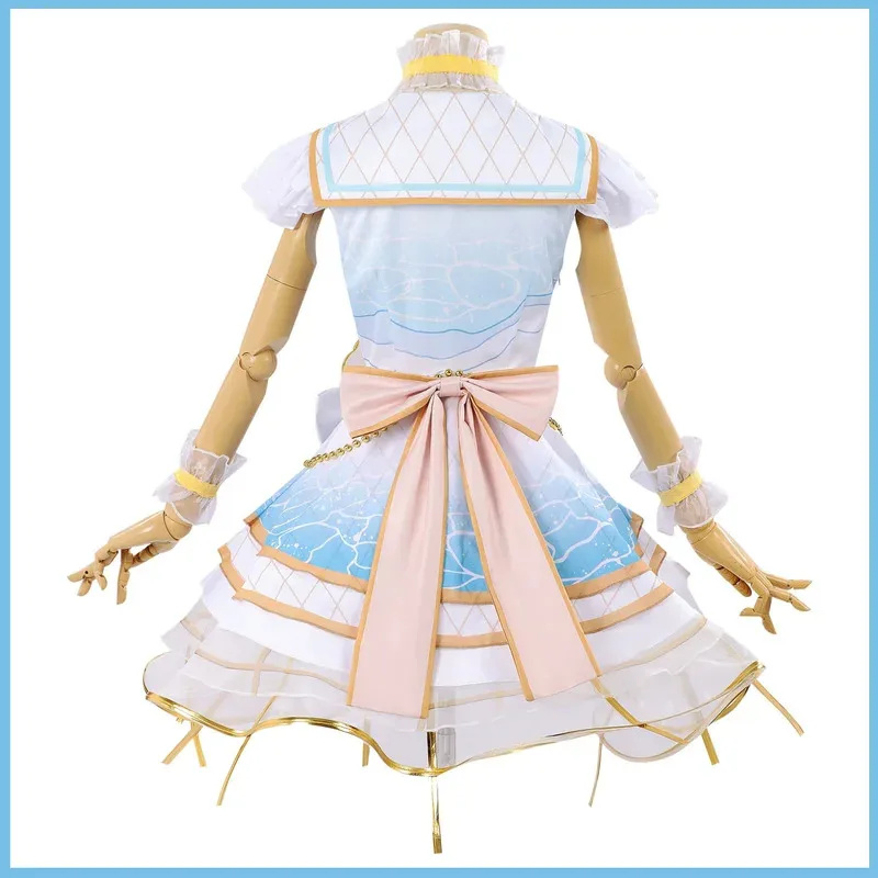 Аниме Lovelive! Sunshine Kanan Matsuura Косплей Костюм Белый Розовый Лолита Платье Принцессы Парик Женский Сексуальный Костюм Для Дня Рождения; 2'a,