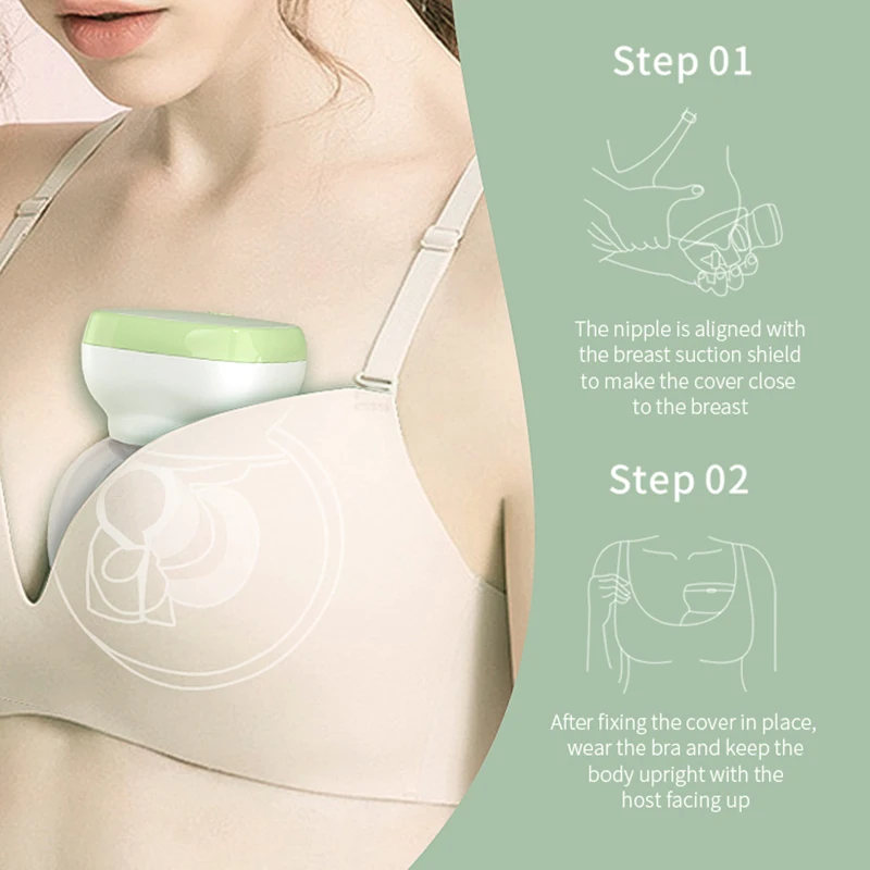 Anly Kiss Breast Pump Hands Free Wearable Electric Breastfeeding Pump Portable Low Noise Strong Suction