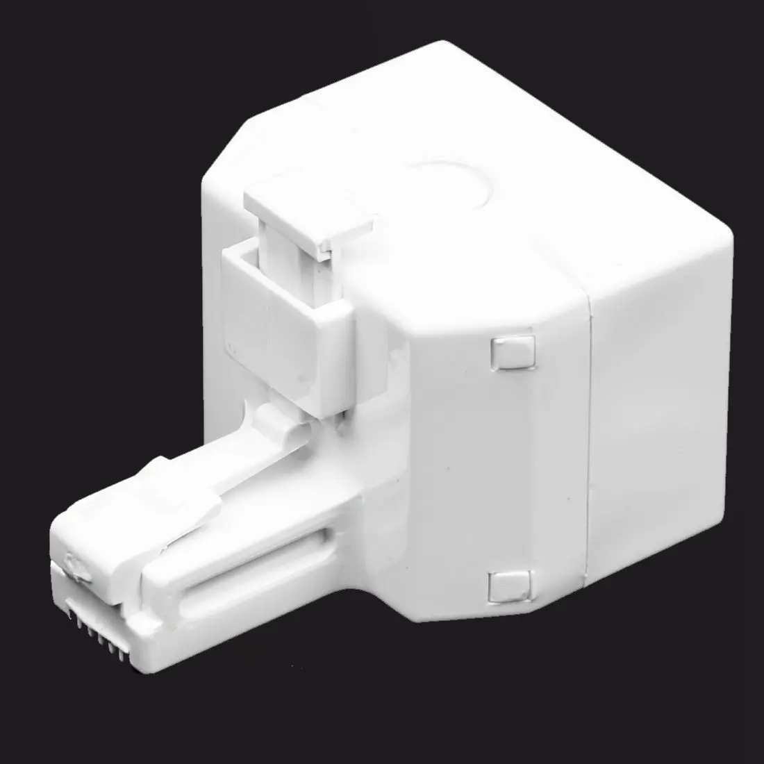 Adaptador de parede de telefone modular de 2 vias 6P4C RJ11 e divisor para telefone fixo