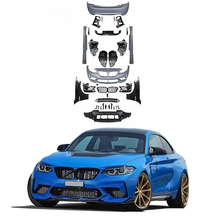 

Автозапчасти MAISALUN, автомобильные бамперы для 2-й серии F22 F23, обновленный комплект до широкого обзора в стиле M2C с крылом-грилем