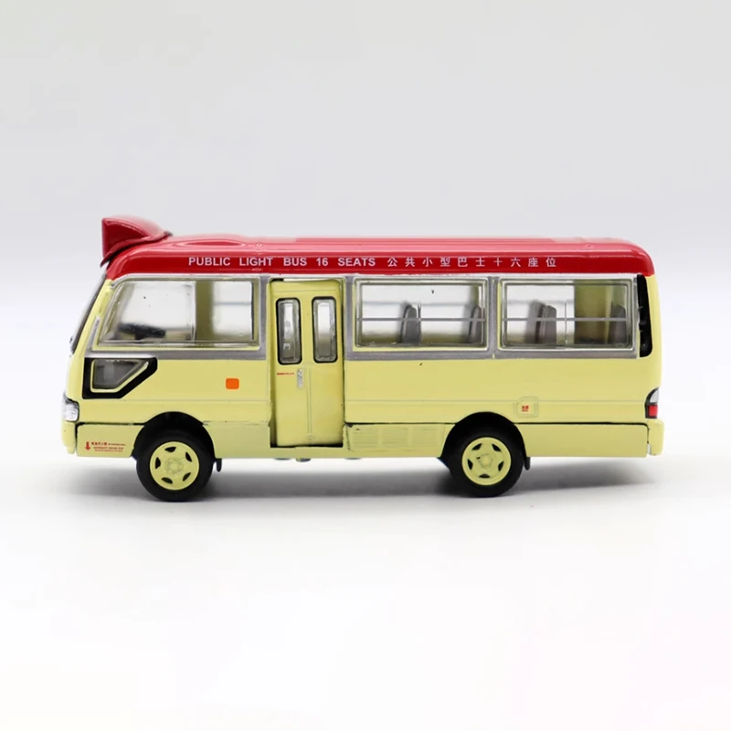 작은 1/76 스케일 코스터 버스 미니 버스 합금 시뮬레이션 금속 자동차 모델 정적 컬렉션 장식 휴일 장난감 기념품 선물