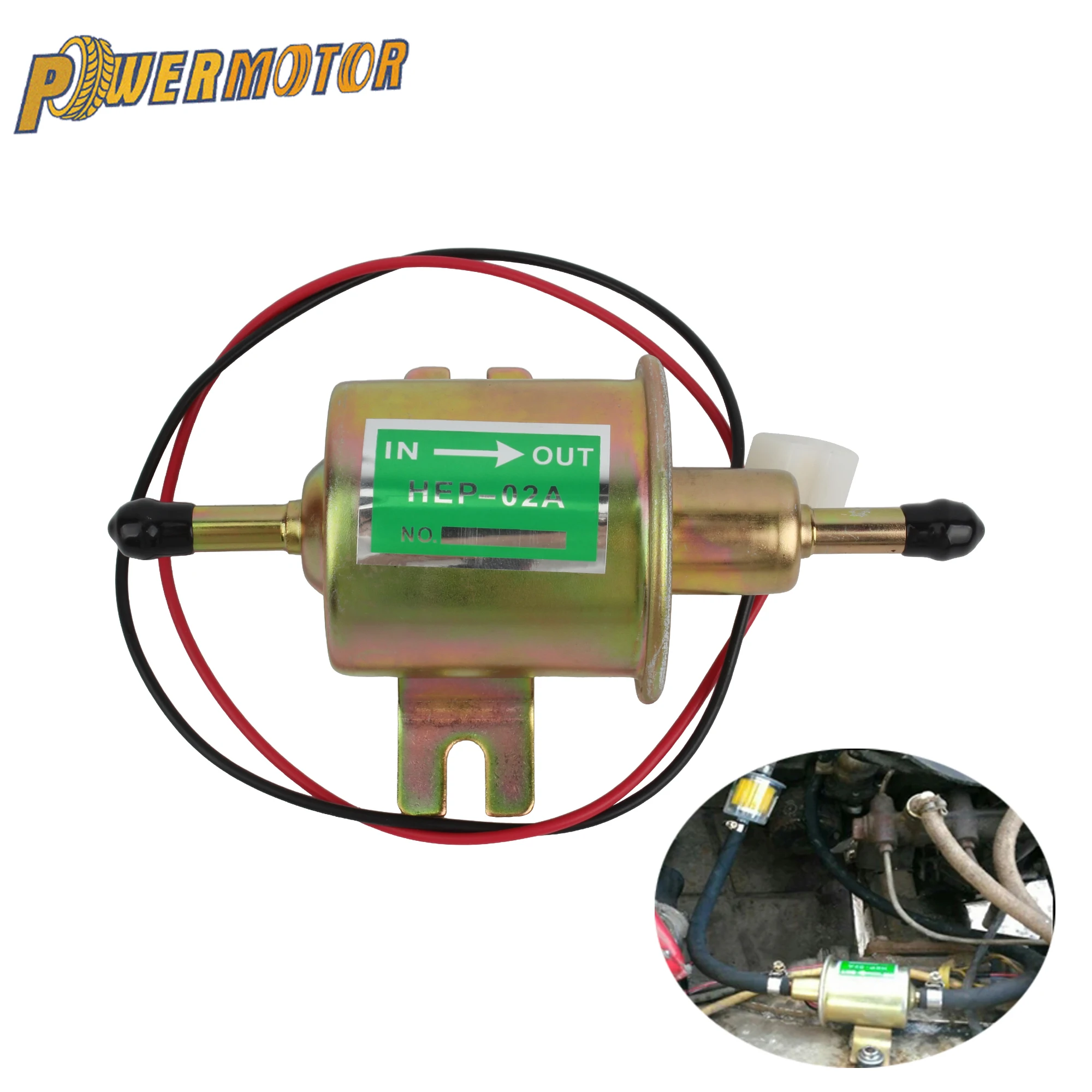 

12V Universal For Car Motorcycle Gasoline Electric Fuel Pump HEP-02A Diesel Pump Fuel Transfer Pump Excavator