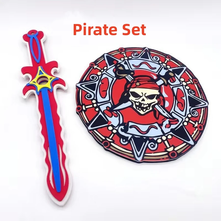 Anime Piraten-Serie Cosplay Schaumstoffschwerter und -schilde, Mittelalterliche Kampf-Ninja-Krieger-Waffen Kostüm Rollenspiel Zubehör – Detail 7