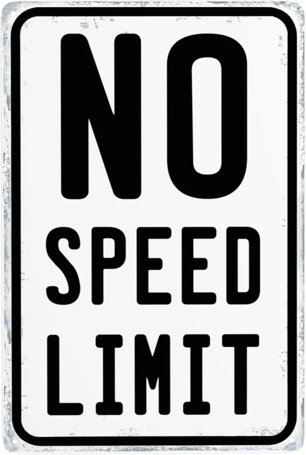 No Speed Limit Street Road Signs Vintage Reproduction Metal Sign 8