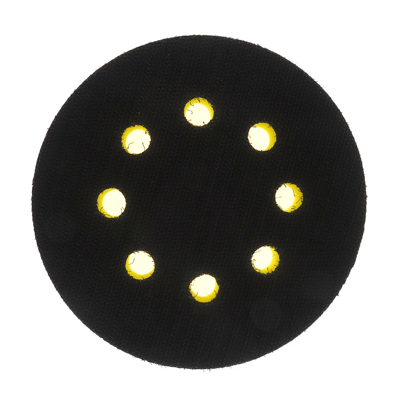 Almohadilla de interfaz de espuma de PU de 3 piezas y 5 pulgadas, almohadilla de esponja para LIJADORA Orbital de 123mm, reemplazo de bucle de gancho, almohadilla de 8 agujeros para pulir