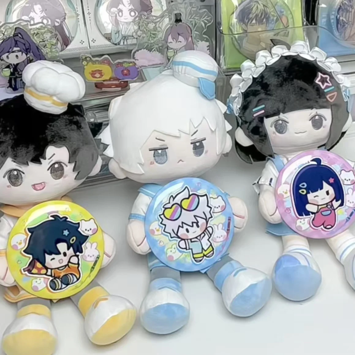 Muñeco de Peluche Original de la Serie Time Agent Pv, Welcome Huggy de 22 cm, Lu Guang Cheng Xiaoshi, Juguete de Peluche Suave, Regalo de Anime para Fans