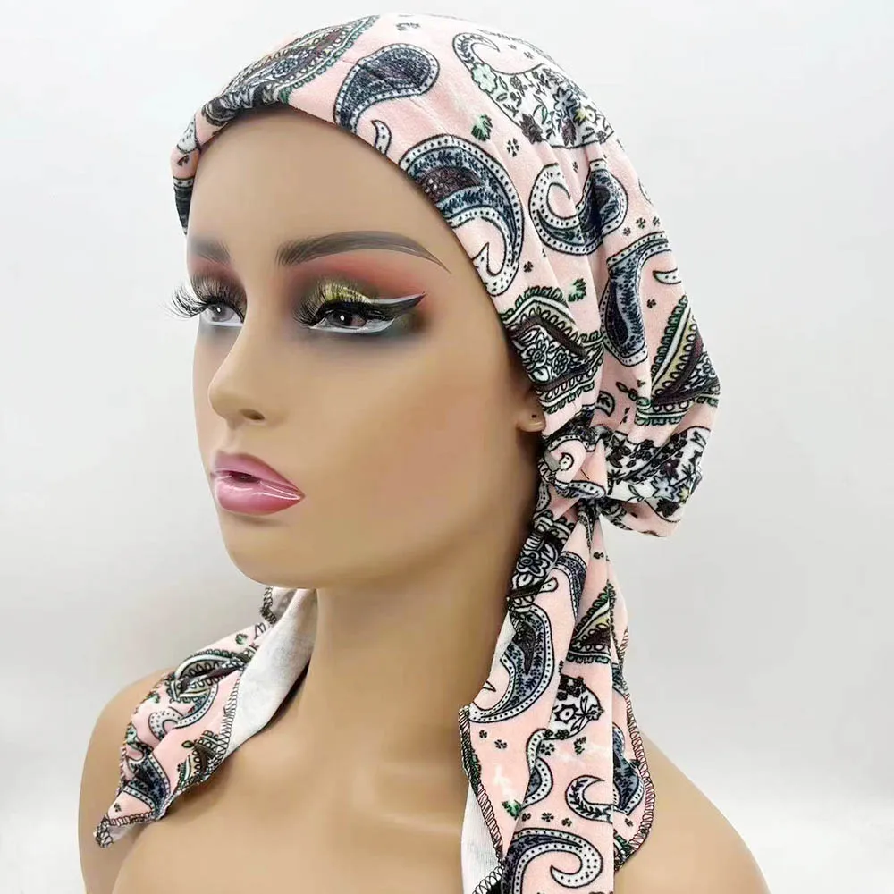 New Fashion Middle East Warm Women Colorful Beanies Skullies Casual Lady Bauty Soft Bandage Hat Muslim Turban Underscarf Hats