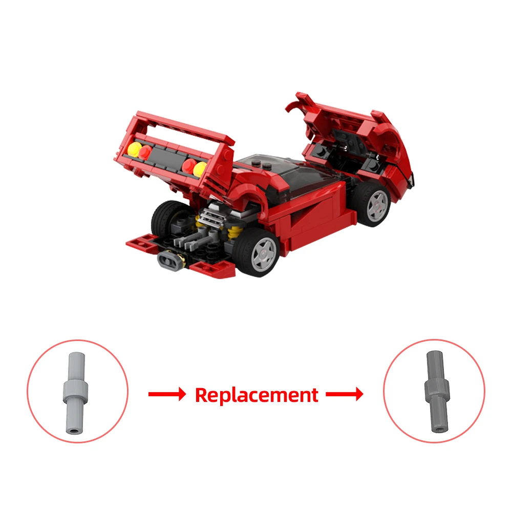 Moc Ferraried F40 Supercar Building Blocks Ideal Red Sports Car DIY Model Bricks Toys Sets Birthday Gift for Kids Adult