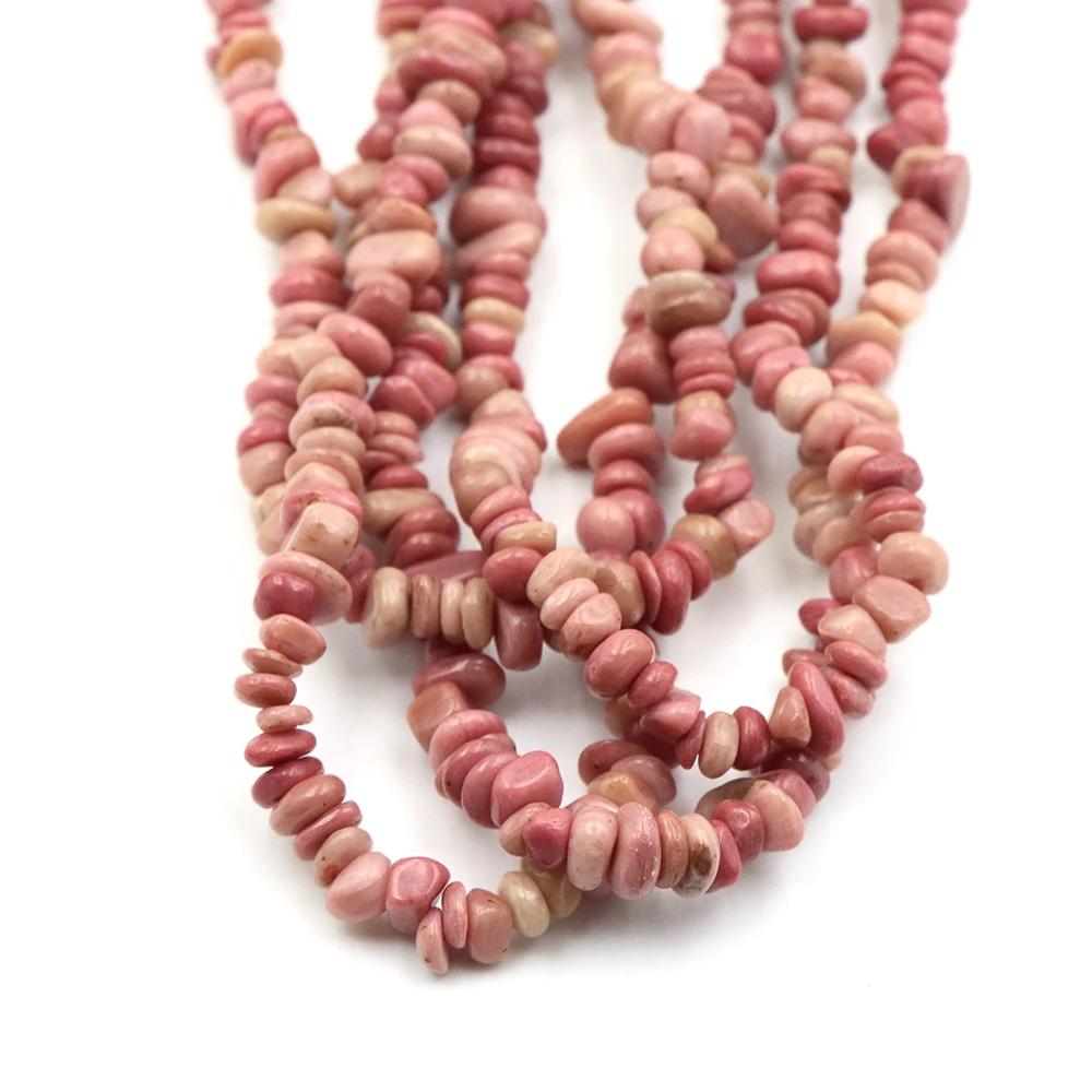 Perles en pierre naturelle de rhodonite rose de 5-8 mm, perles irrégulières en vrac pour la fabrication de bracelets, colliers, bijoux, artisanat de cristaux de guérison