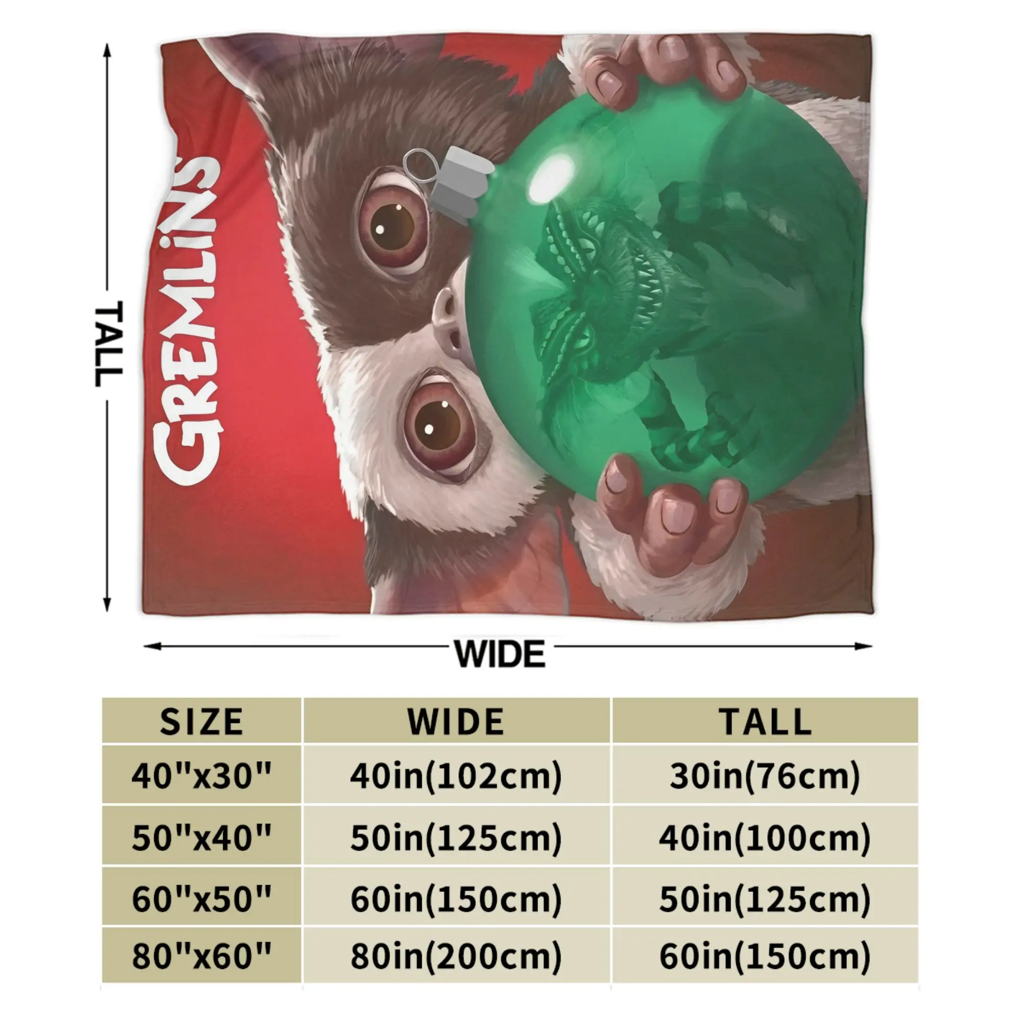 Gizmo Mogwai Monster Gremlins بطانية نزهة الفانيلا رمي بطانية للأريكة كرسي أريكة سرير تصميم دافئ ناعم جودة المفرش