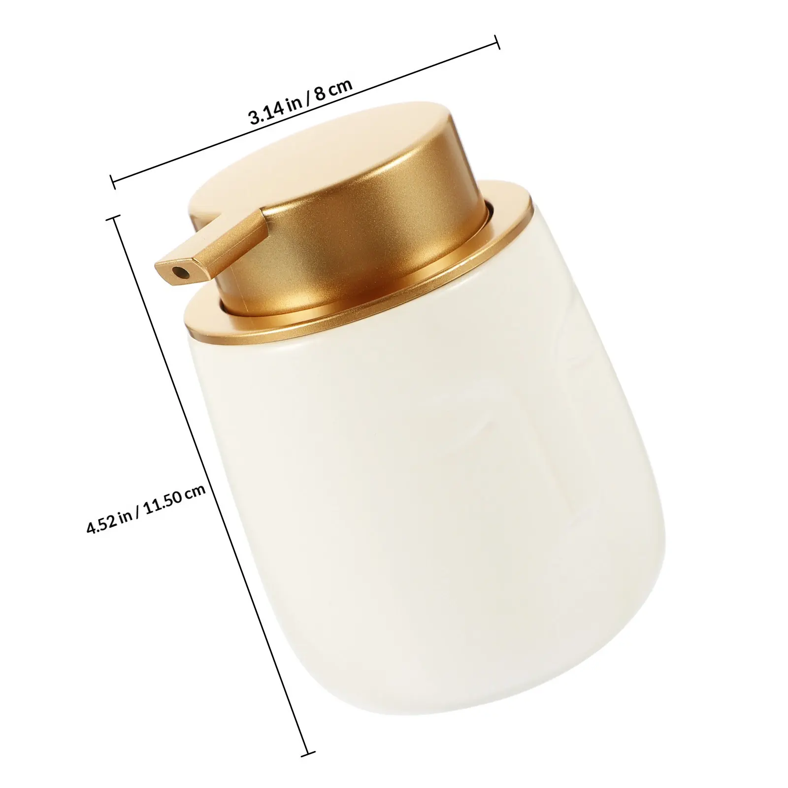 Premium Ceramic Shampoo Dispenser Bottle Refillable Press Type Liquid Soap Dispenser for Bathroom Kitchen Travel Portable Use
