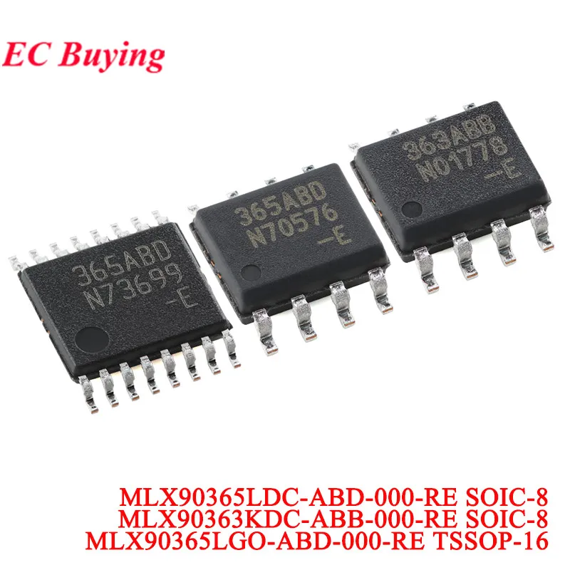 10Pcs/1pc MLX90365LGO MLX90365LDC-ABD-000-RE 365ABD 363ABB MLX90363KDC-ABB Magnetometer Hall Effect Magnetic Sensor Chip IC