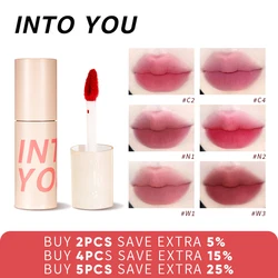 INTO YOU Matte Lipstick Light Thin Texture Lip Tint Long Lasting Natural Lip Mud For Lips Women Grape Flavor